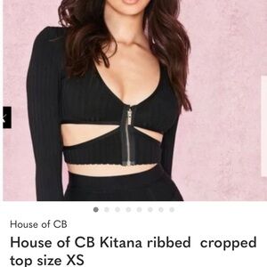 House of CB Kitana ribbed cropped top size XS